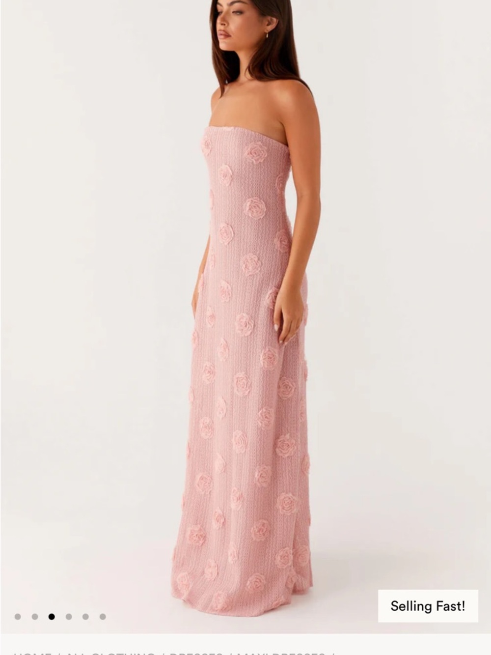 Peppermayo Holly Strapless Maxi Dress Floral Size 6 Prom - Picture 10 of 11